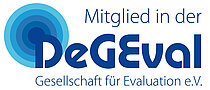 Logo der DeGEval (Gesellschaft für Evaluation e.V.).