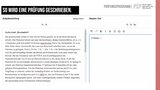 Screenshot der EDUTIEK-Oberfläche bei der Prüfungsdurchführung aus Sicht der Studierenden.